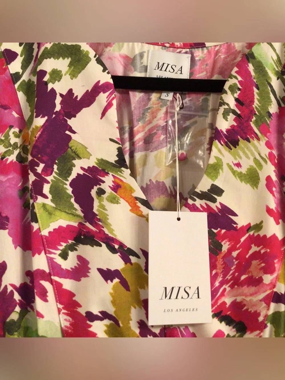 MISA Los Angeles /Setareh Floral-Print Belted Midi Dress - Sz. S - NWT